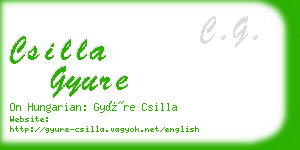csilla gyure business card